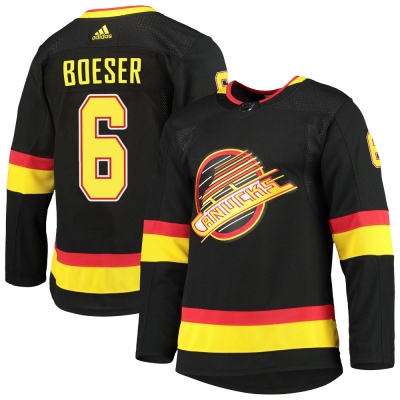 Men's Brock Boeser Vancouver Canucks Adidas Alternate Primegreen Pro Jersey - Authentic Black