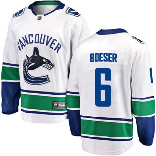 Youth Brock Boeser Vancouver Canucks Fanatics Branded Away Jersey - Breakaway White